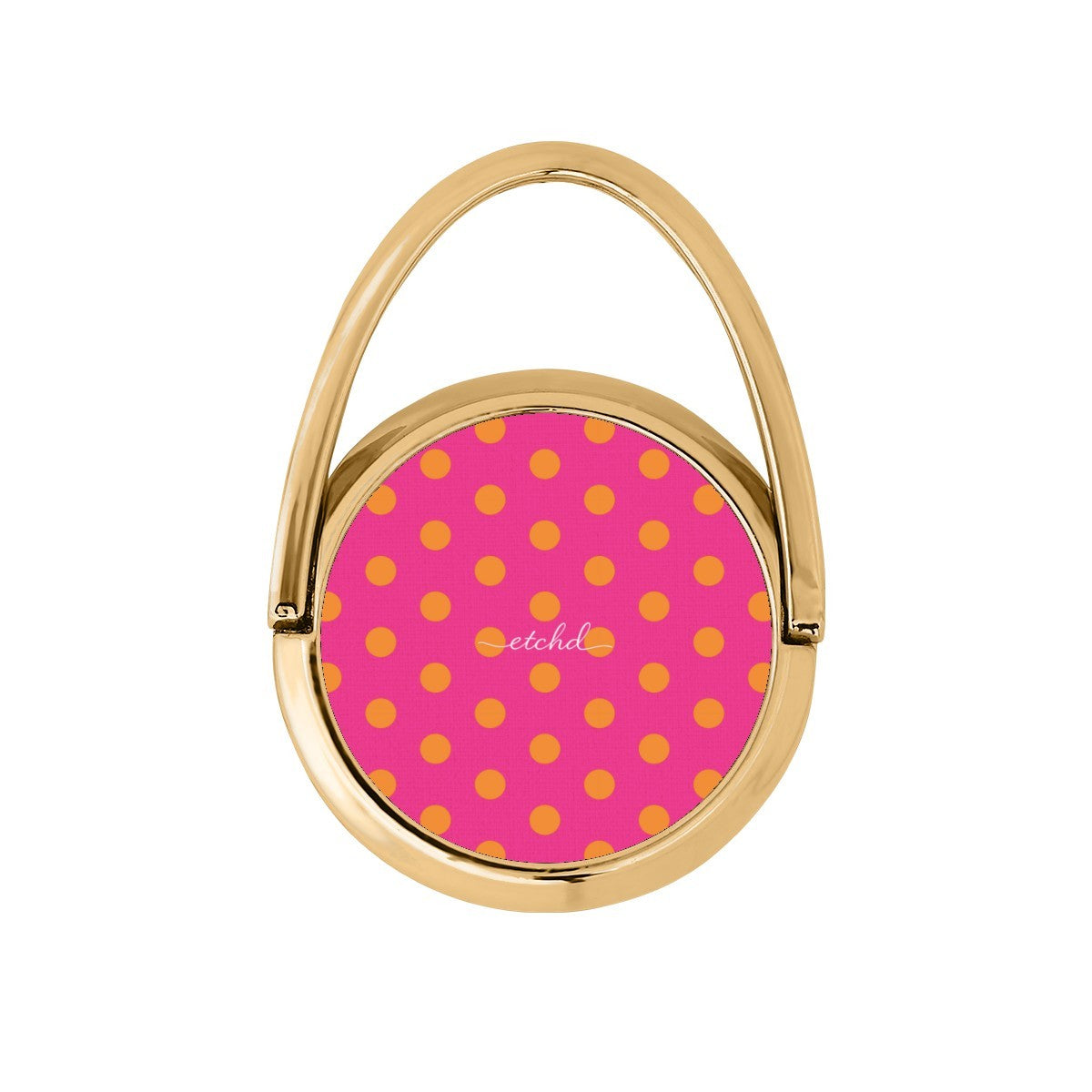 Orange & Pink Polka Dot Hoop Ring Holder by etchd