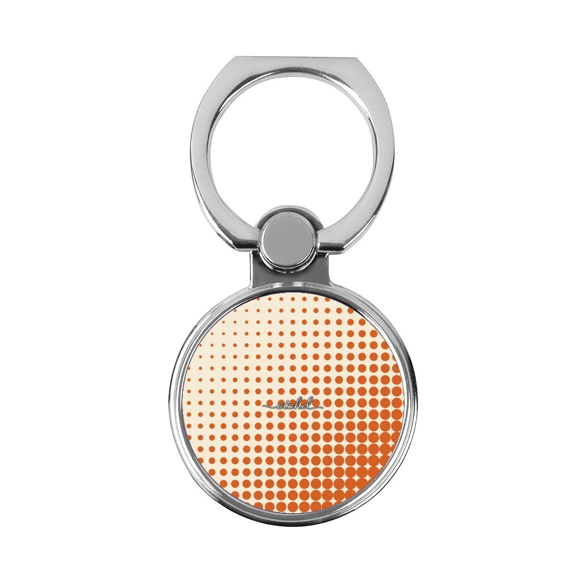 Tangerine Halftone Classic Ring Holder by etchd