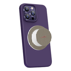 Cream & Brown Striped Phone Grip And Stand by etchd, view 7