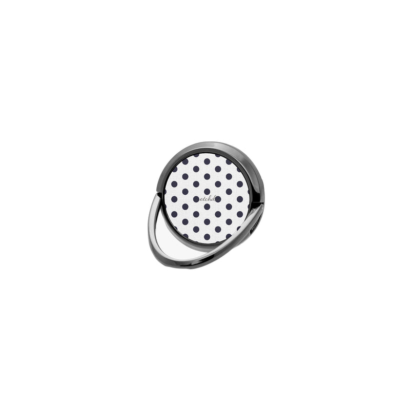 Navy And White Polka Dot Phone Ring Holder-zoom-