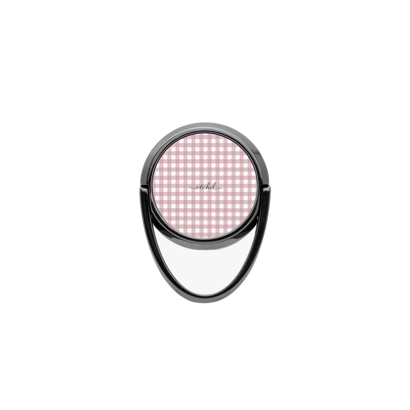 Pink Gingham Phone Ring Holder-zoom-