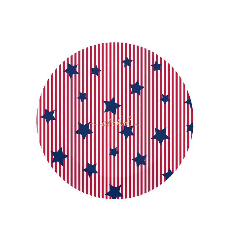 Red Stripes & Blue Stars Anello e supporto per telefono-zoom-