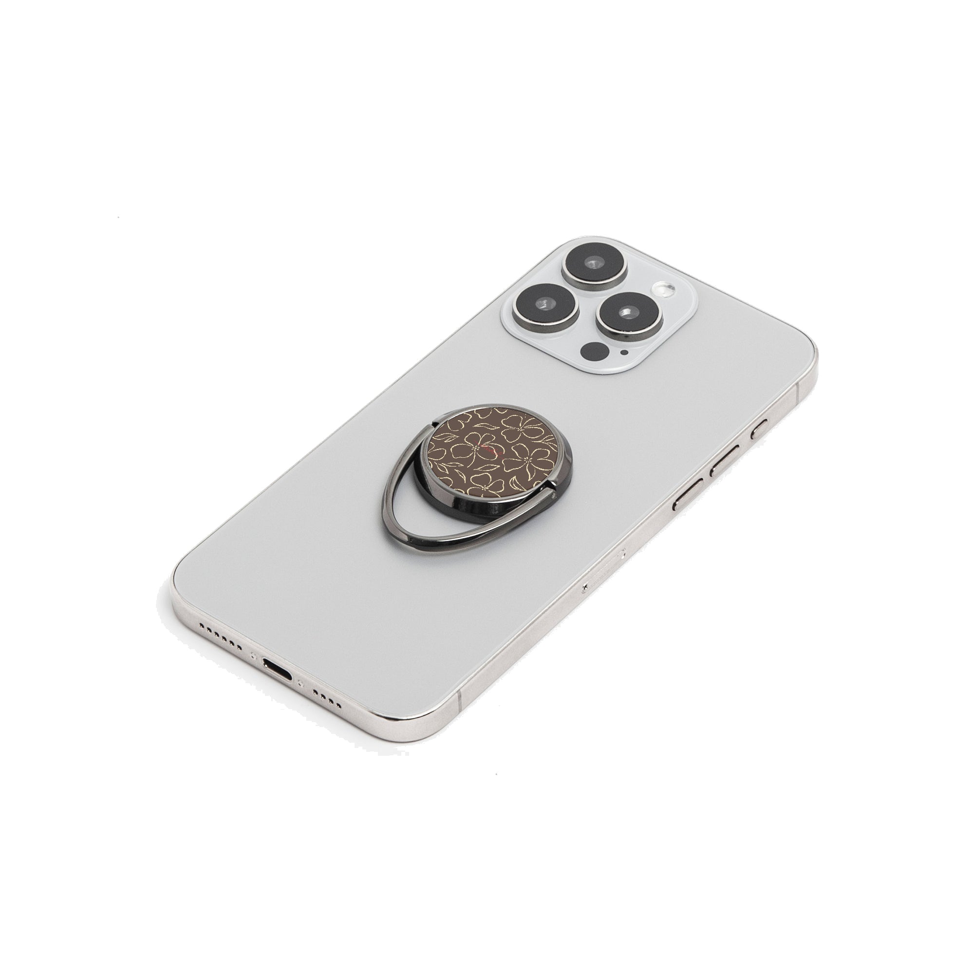 Butter & Brown Floral Phone Ring Holder by etchd, view 6