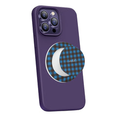Cerulean & Espresso Gingham Phone Grip And Stand by etchd, view 7