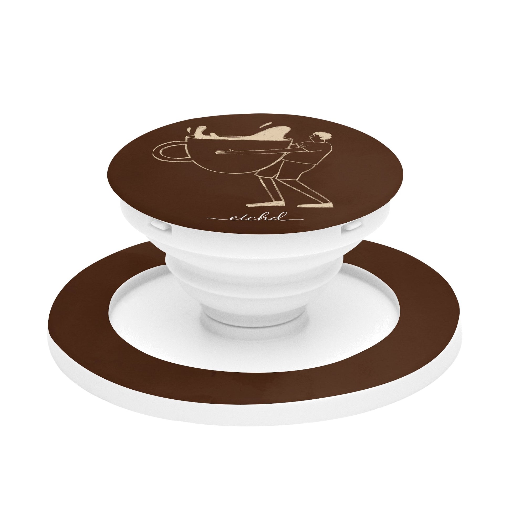 Gentlemen Espresso Phone Grip And Stand by etchd