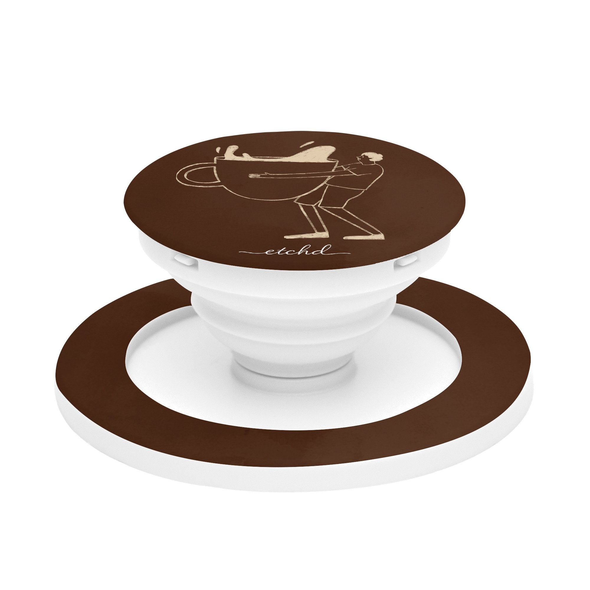 Gentlemen Espresso Phone Grip And Stand by etchd
