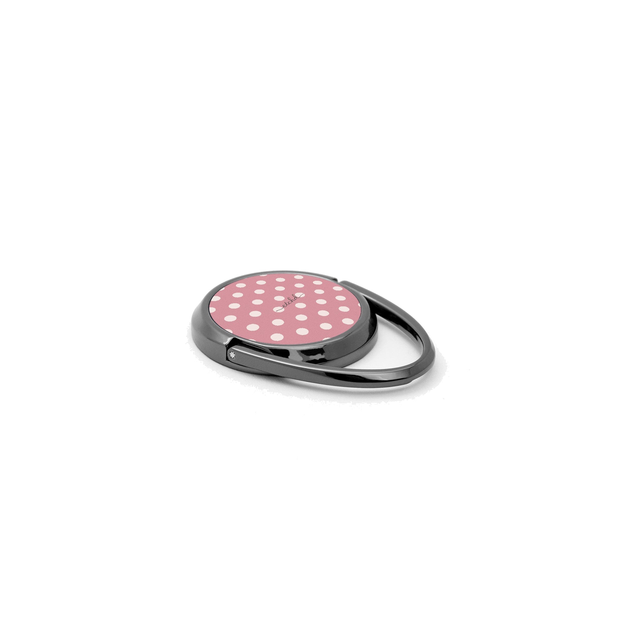 Cream & Blush Polka Dot Phone Ring Holder by etchd, view 2