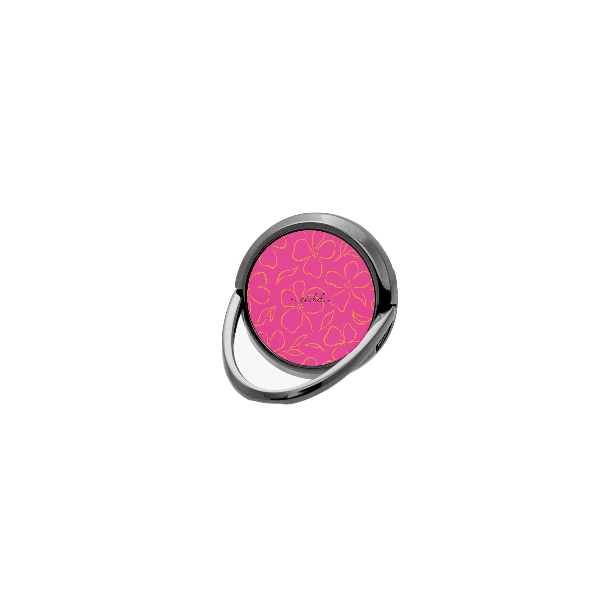 Pink & Orange Floral Phone Ring Holder by etchd