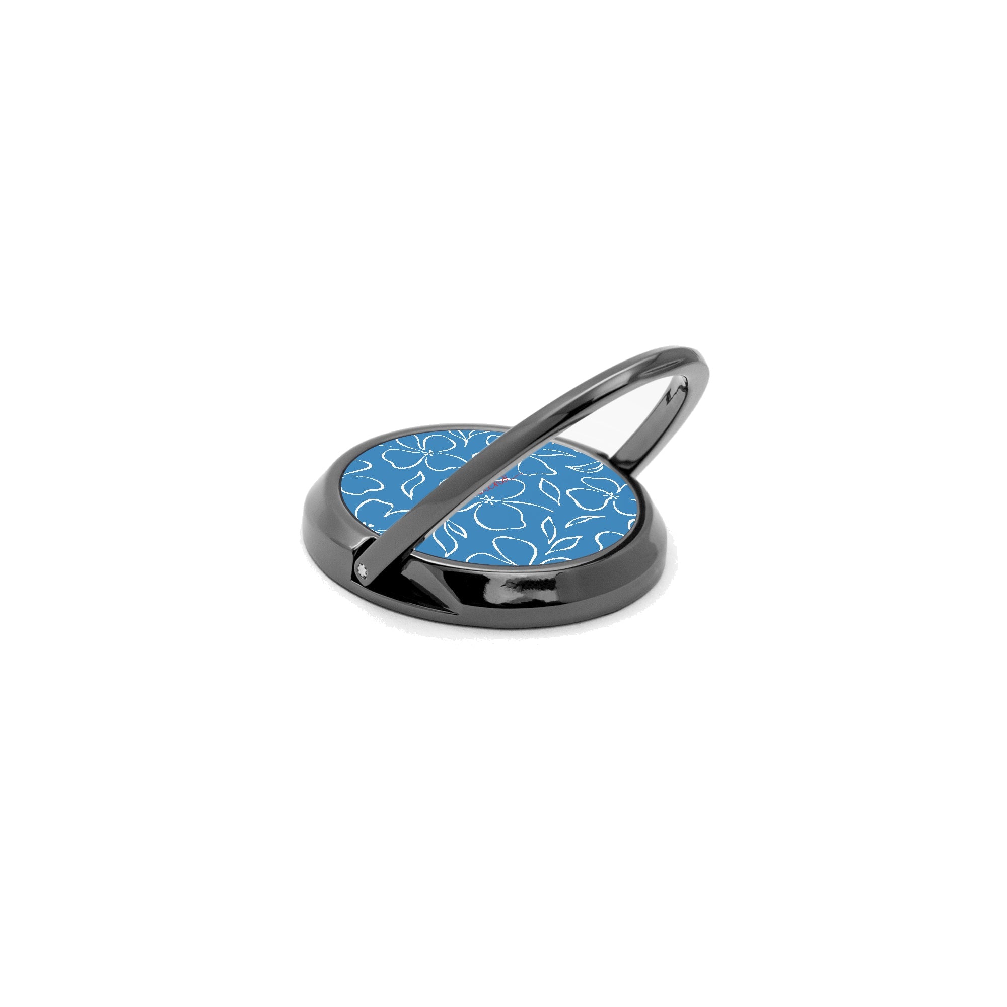Cerulean & White Floral Phone Ring Holder by etchd, view 5