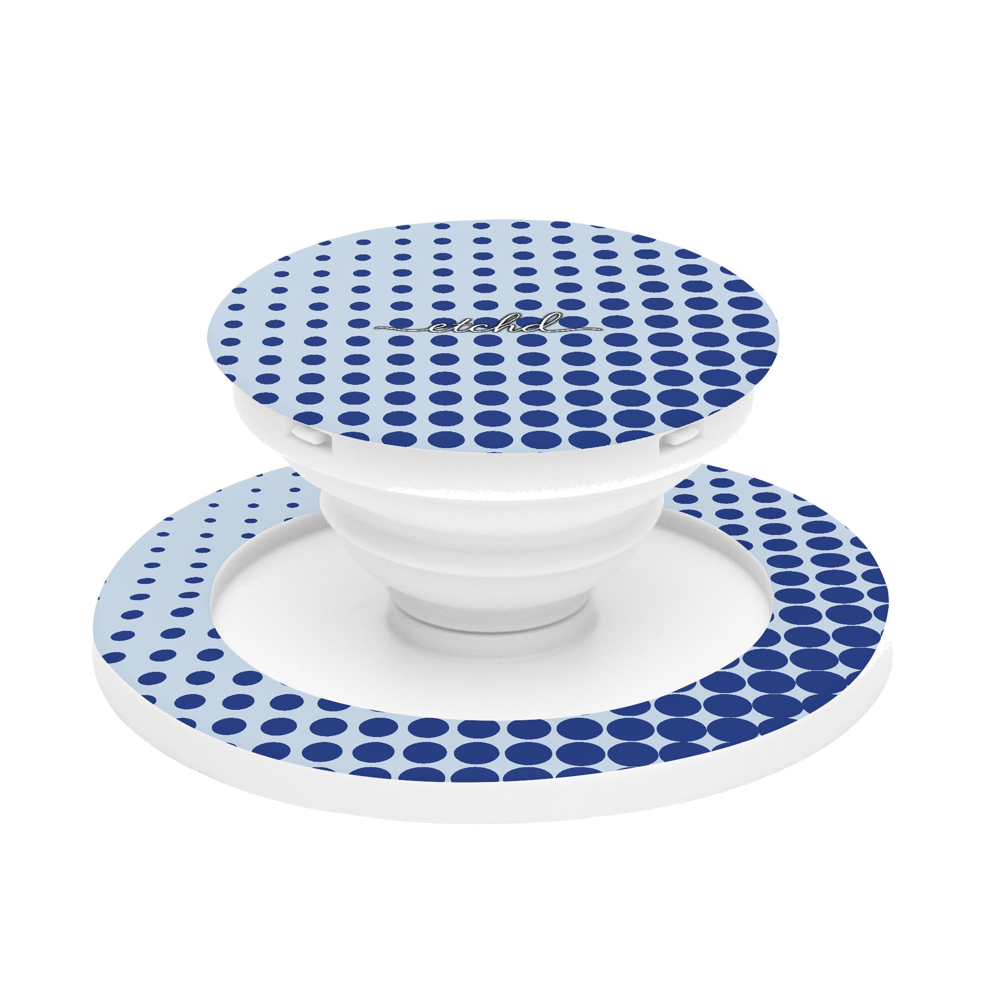 Cobalt Halftone Phone Grip And Stand by etchd