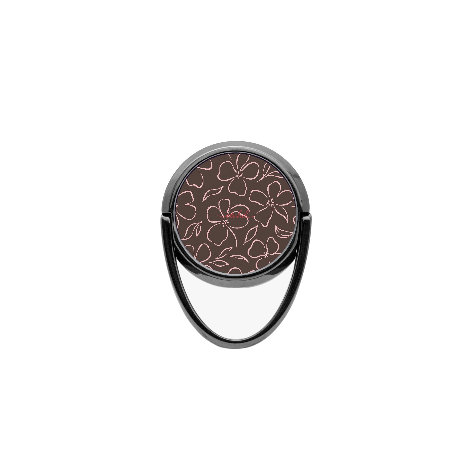 Espresso & Blush Floral Phone Ring Holder by etchd, view 4