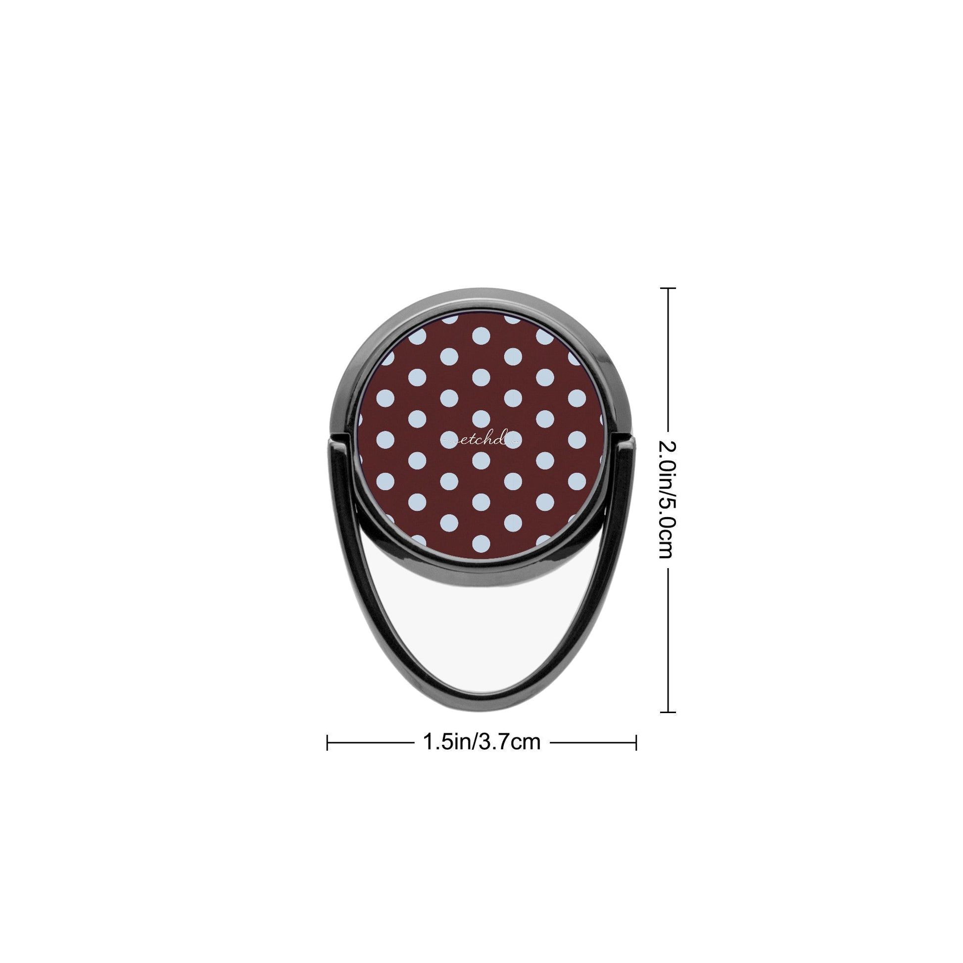 Cherry & Blue Polka Dot Phone Ring Holder by etchd, view 3