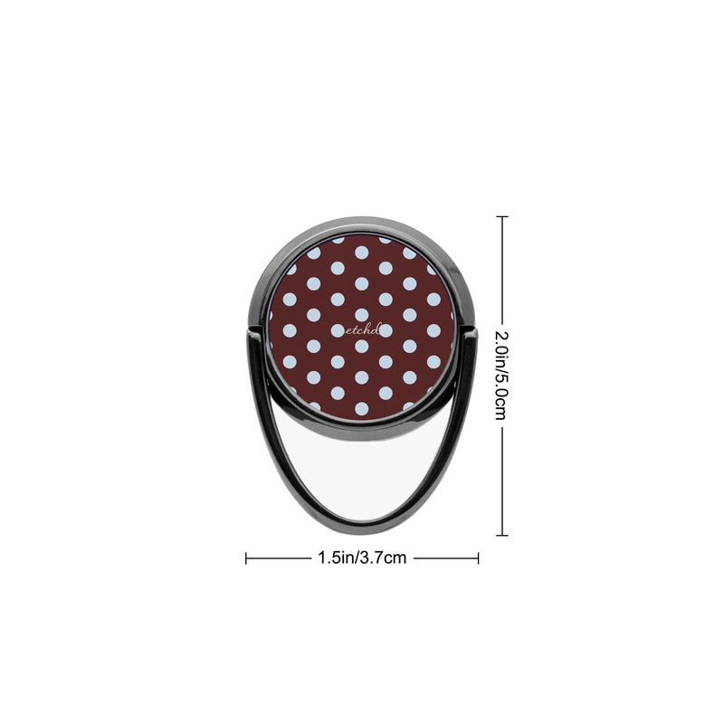 Cherry & Blue Polka Dot Handy-Ring-Halterung-zoom-