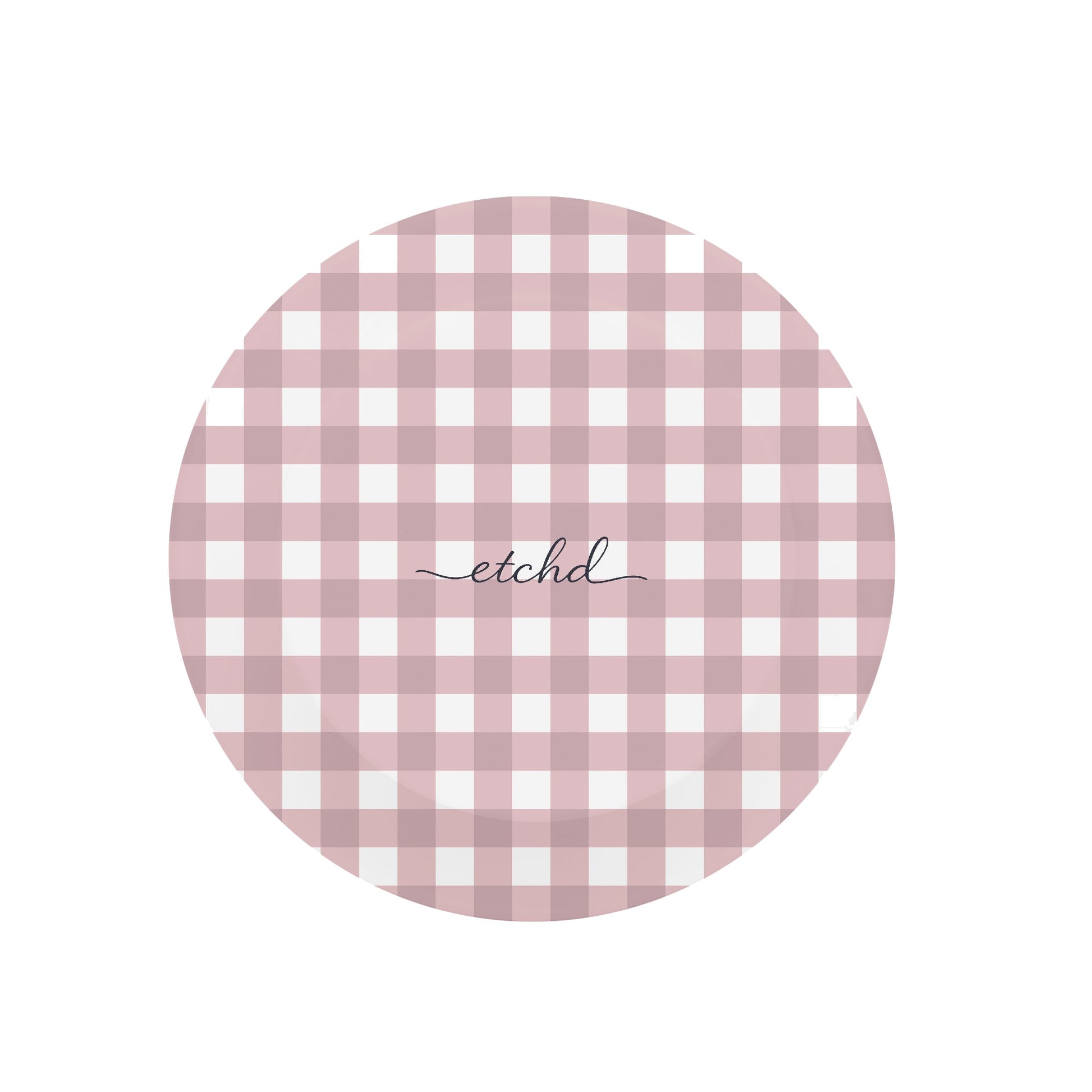 Pink & White Gingham Anello e supporto per telefono di etchd, vista 2