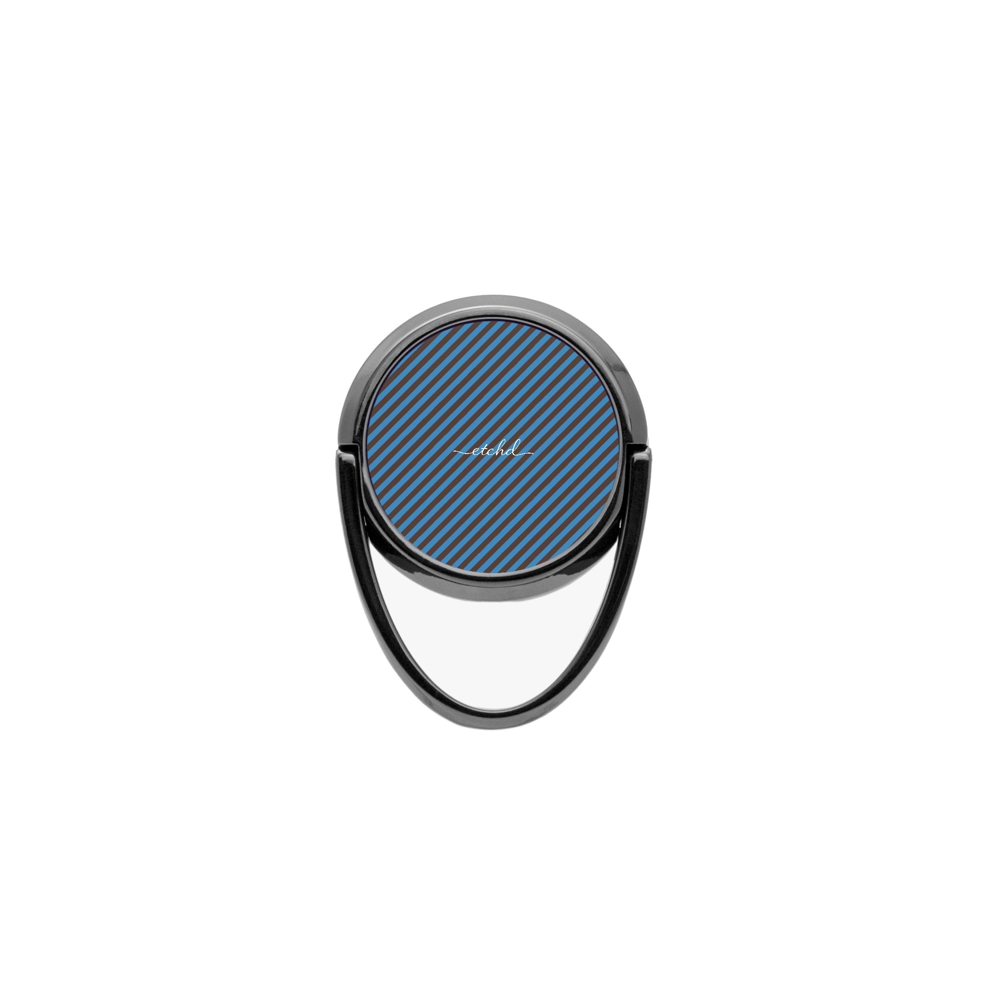 Espresso And Cerulean Diagonal Phone Ring Holder by etchd, view 4