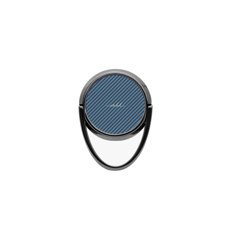 Espresso And Cerulean Diagonal Phone Ring Holder-zoom-