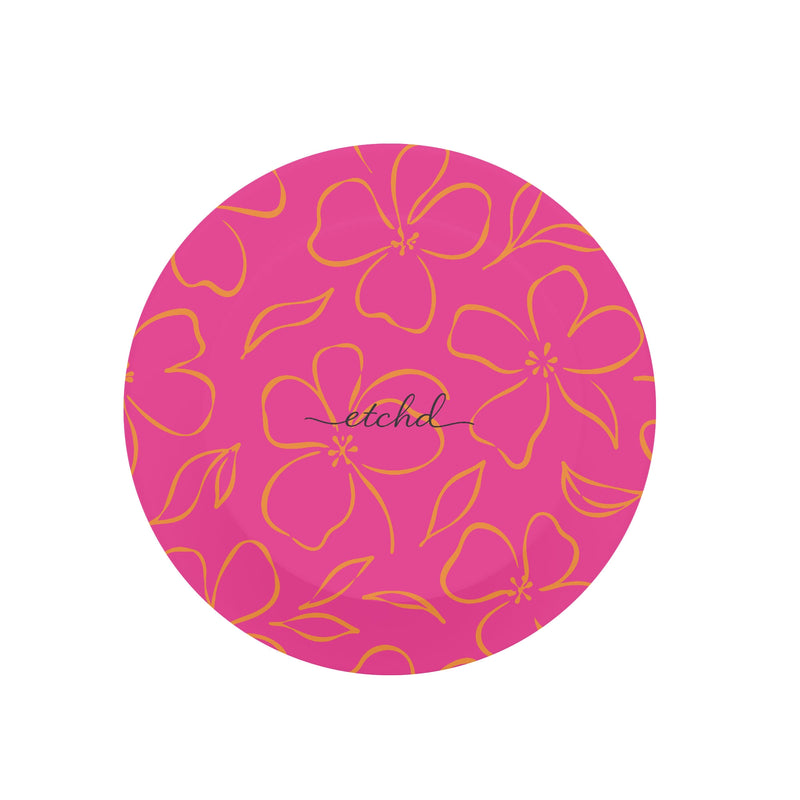 Pink & Orange Floral Anello e supporto per telefono-zoom-