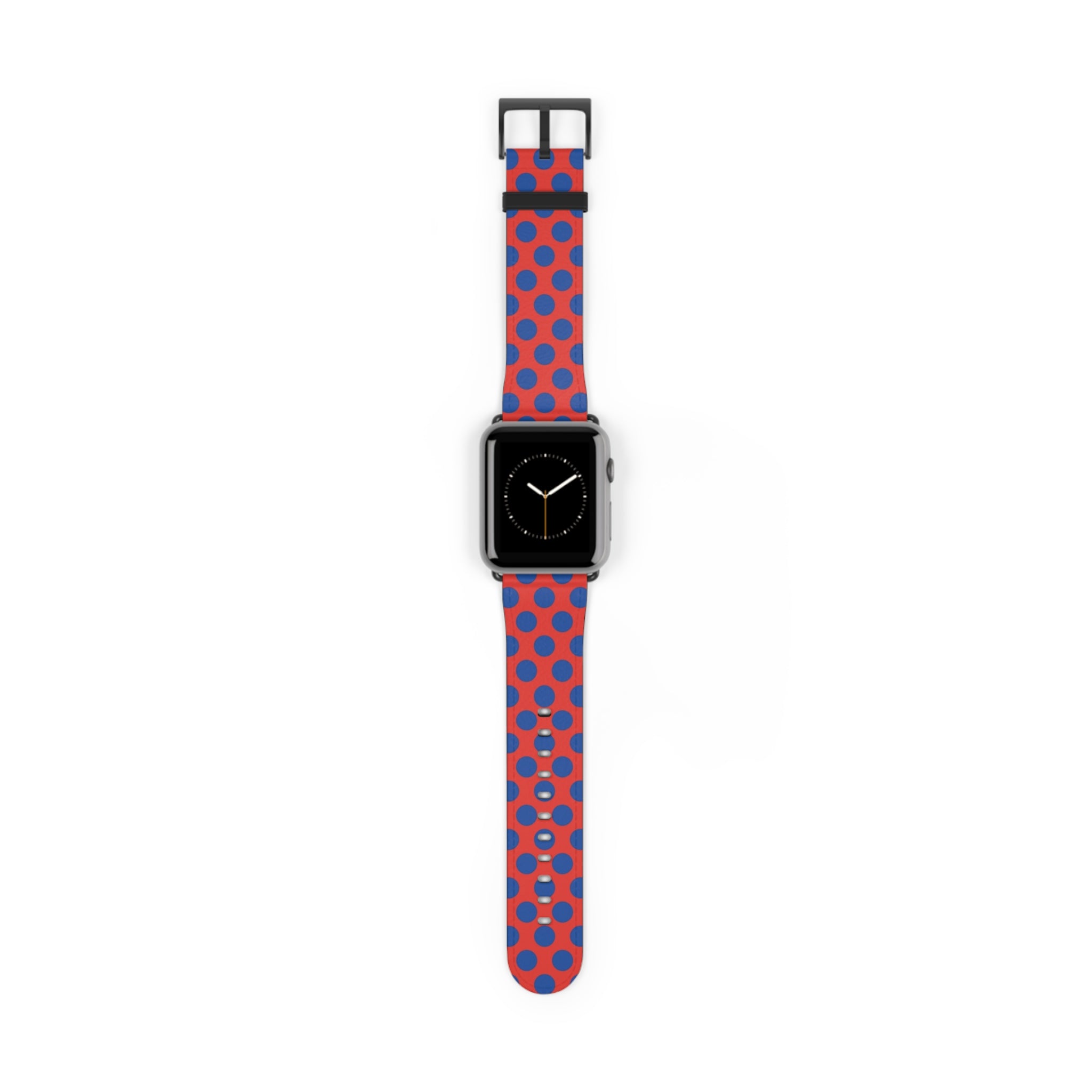 Cobalt And Poppy Polka Dot Smartwatch Strap
