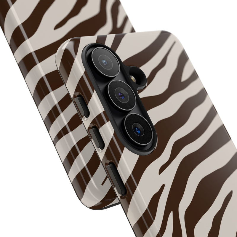 Brown Zebra Phone Case by etchd, view 209