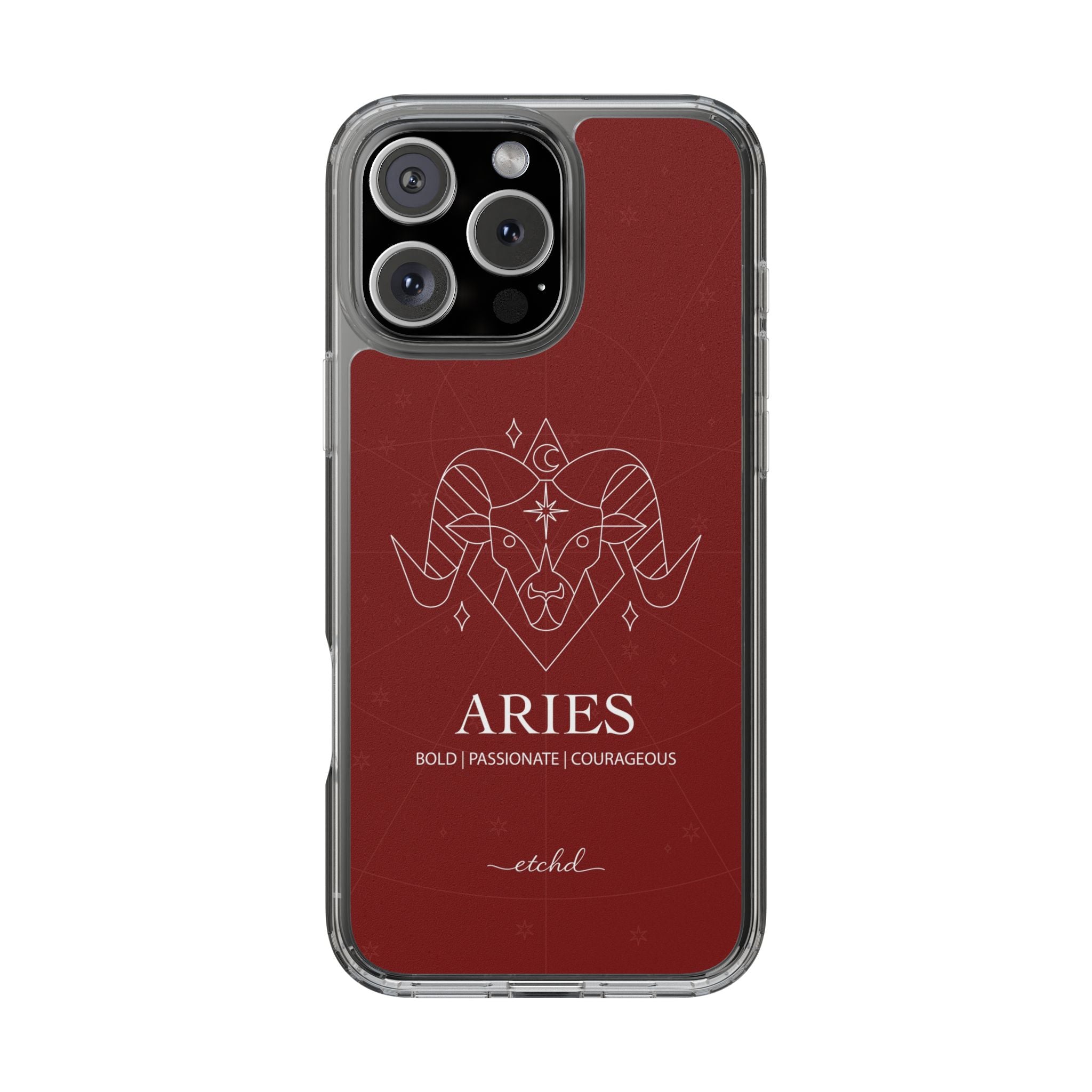 Aries Clear Phone Case by etchd