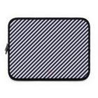 Navy & Cream Striped Diagonal Funda para portátil