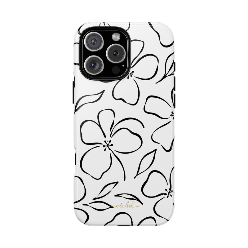 White & Black Floral