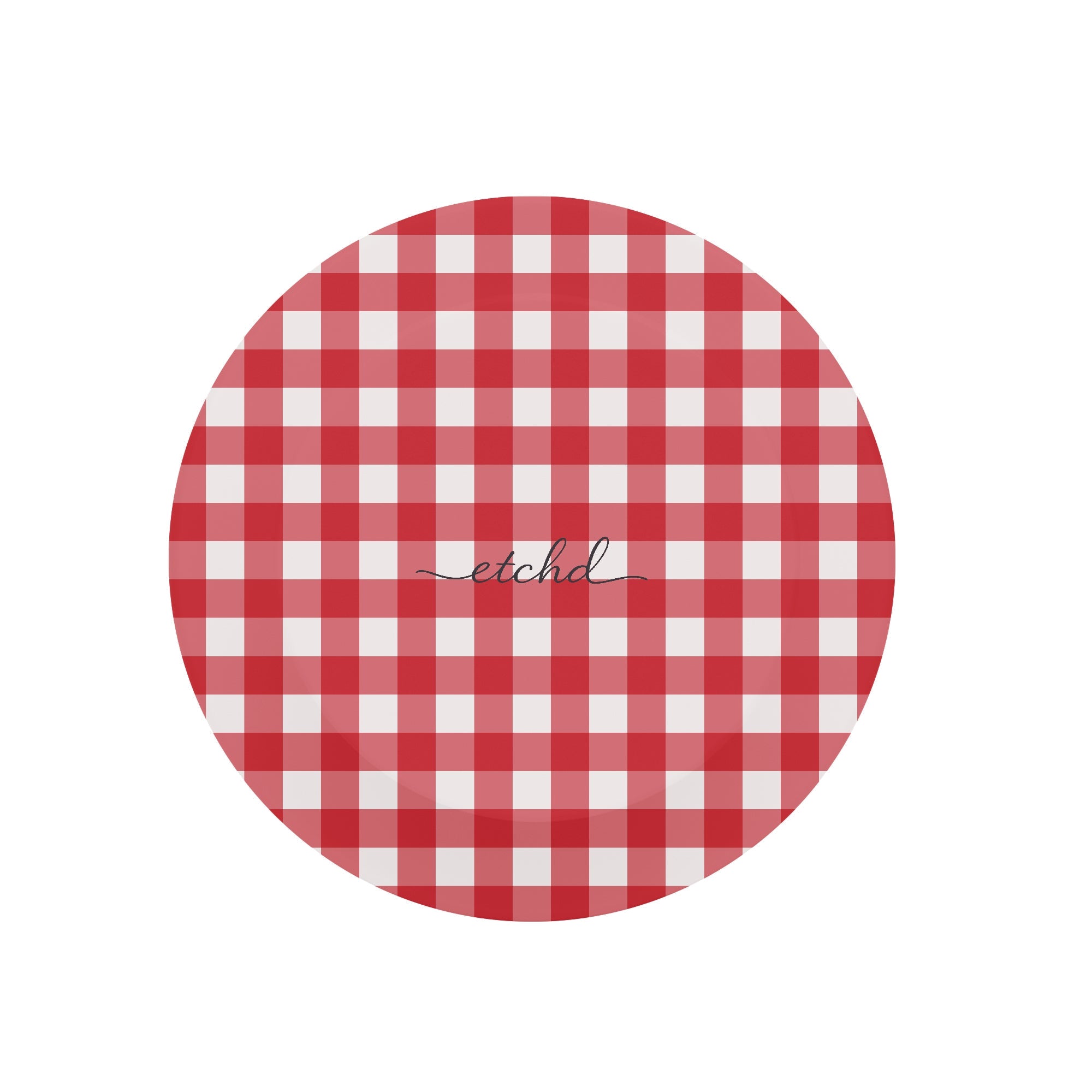 Classic Red & White Gingham Anello e supporto per telefono di etchd, vista 2