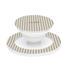 Neutral Striped Phone Grip And Stand by etchd