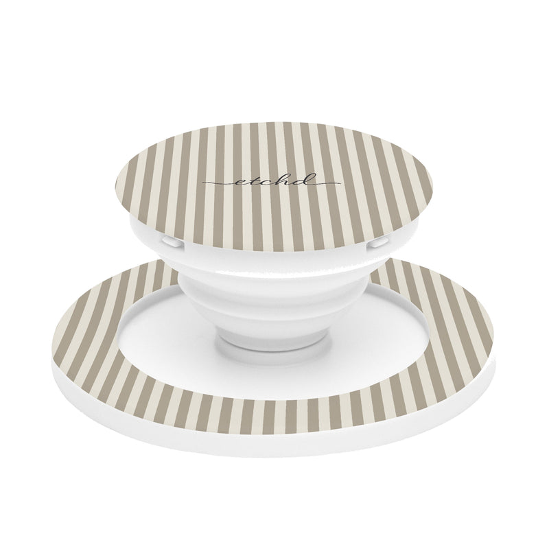Neutral Striped Phone Grip And Stand-zoom-