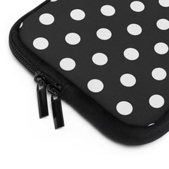 White & Black Polka Dot Laptop Sleeve by etchd, view 12