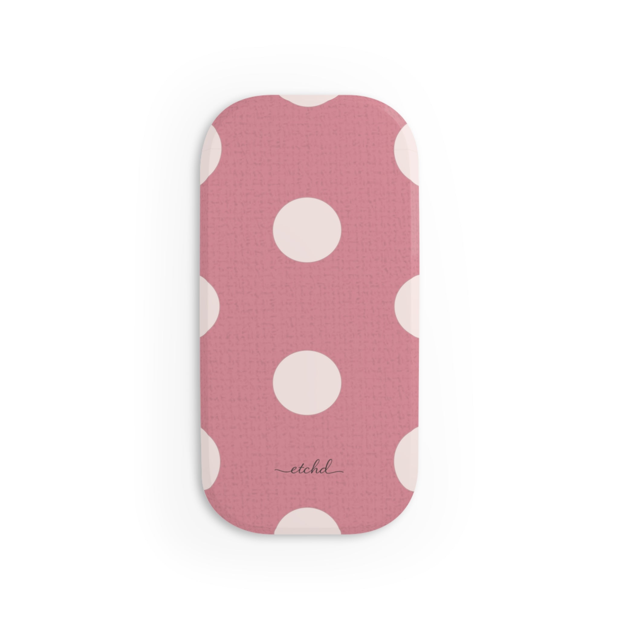 Cream & Blush Polka Dot Click-On Phone Grip by etchd, view 2