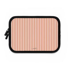 Coral & Cream Striped Custodia per laptop di etchd, vista 2