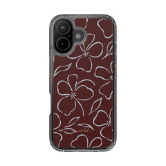 Blue & Cherry Floral Clear Phone Case by etchd, view 35