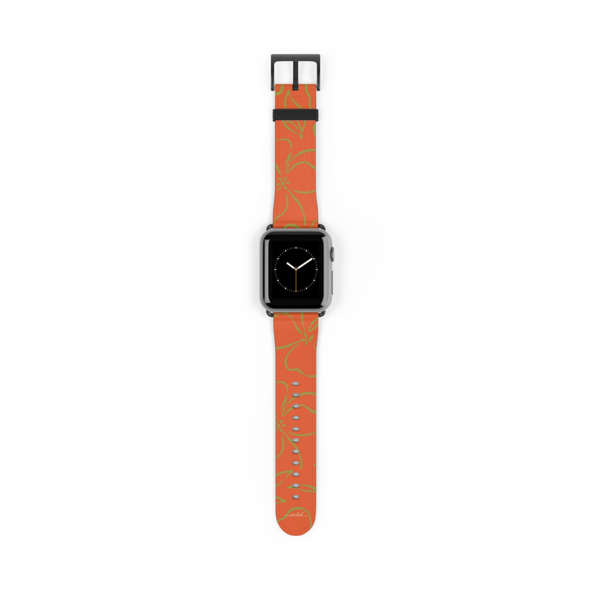 Persimmon & Wasabi Floral Cinturino per smartwatch di etchd