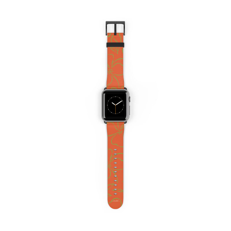 Persimmon & Wasabi Floral Correa para smartwatch de etchd