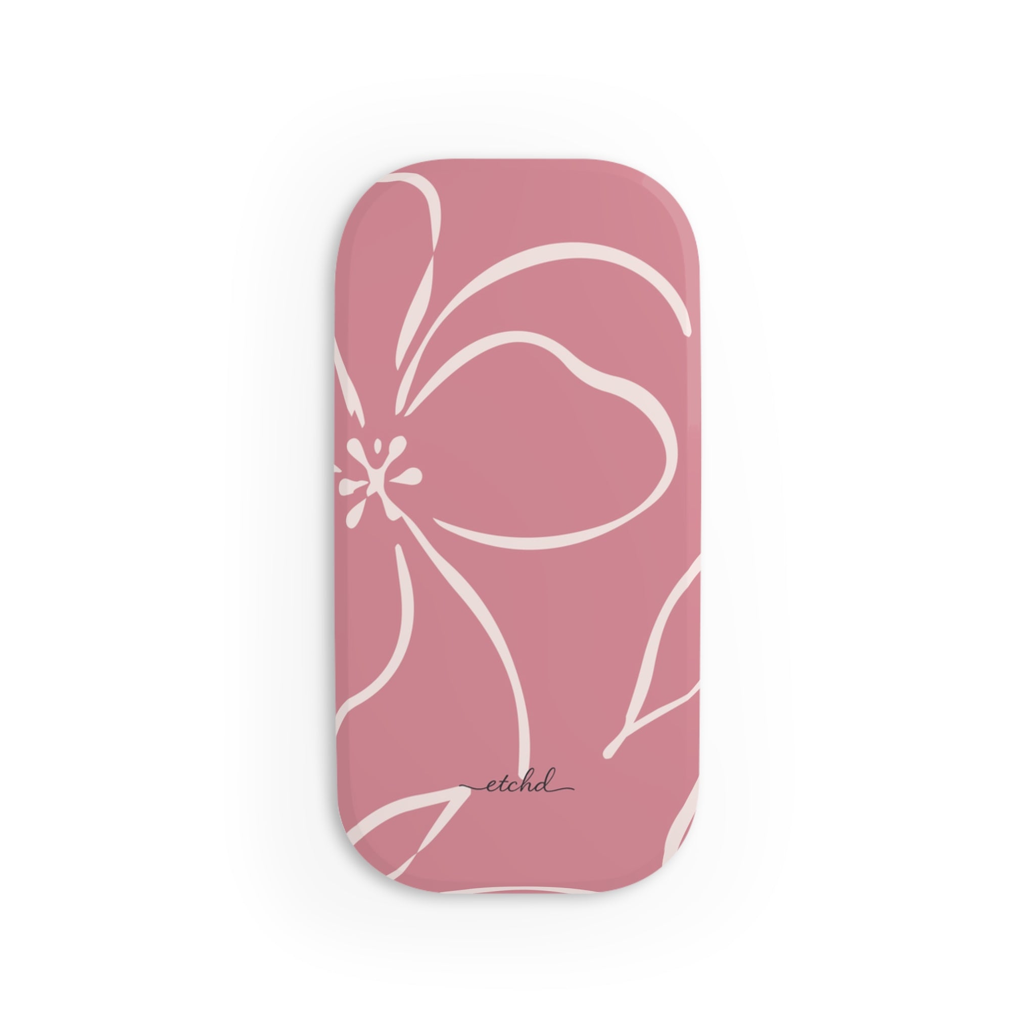 Blush & Cream Floral Anello clip per telefono di etchd, vista 2
