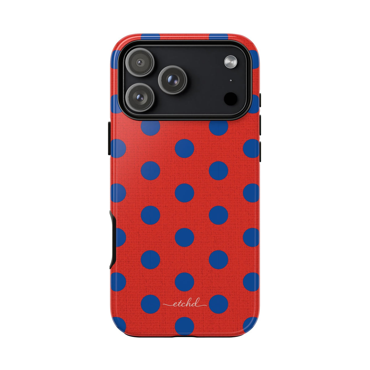 Cobalt & Poppy Polka Dot Phone Case by etchd, view 59