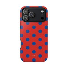 Cobalt & Poppy Polka Dot Phone Case by etchd, view 59
