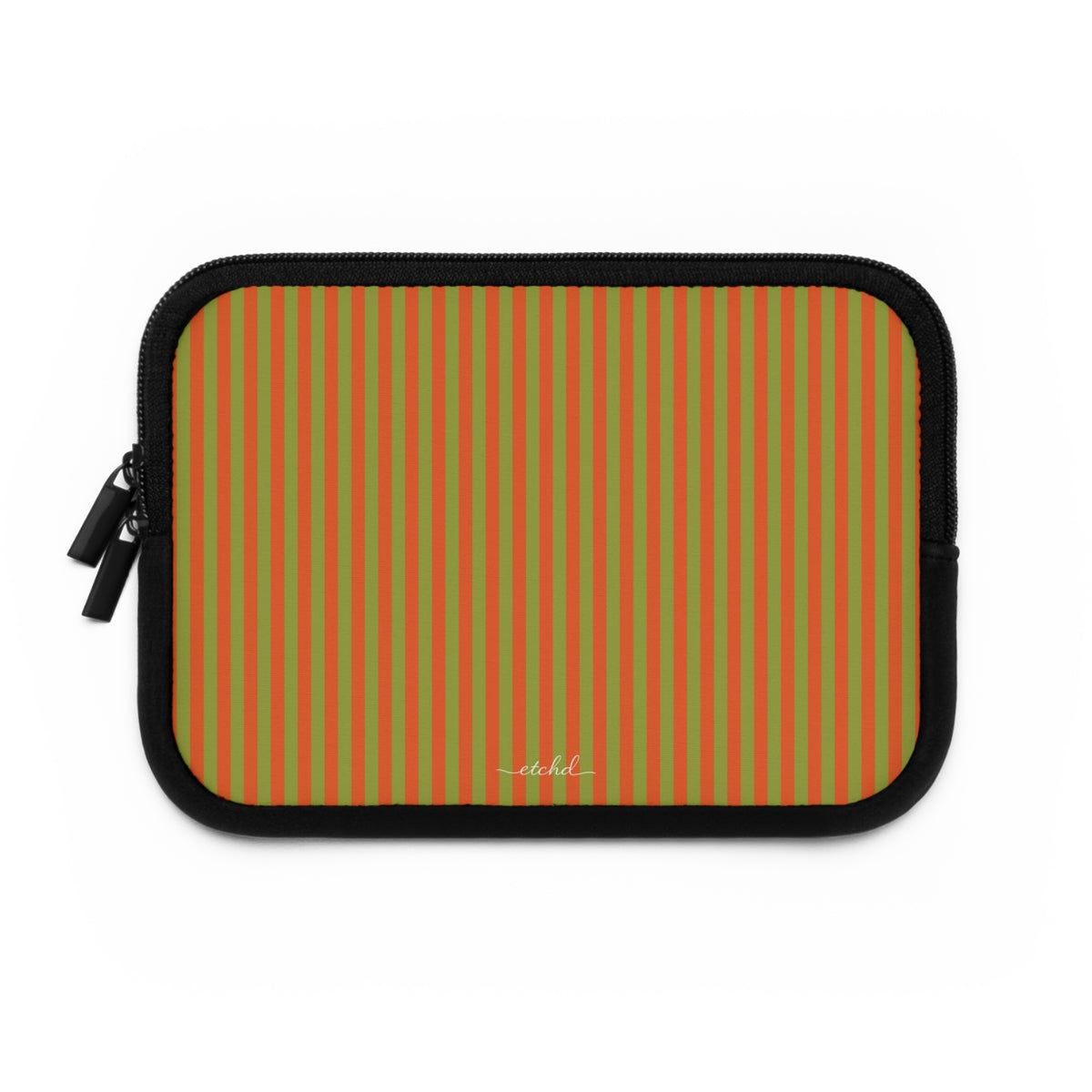 Persimmon & Wasabi Striped Custodia per laptop di etchd, vista 2