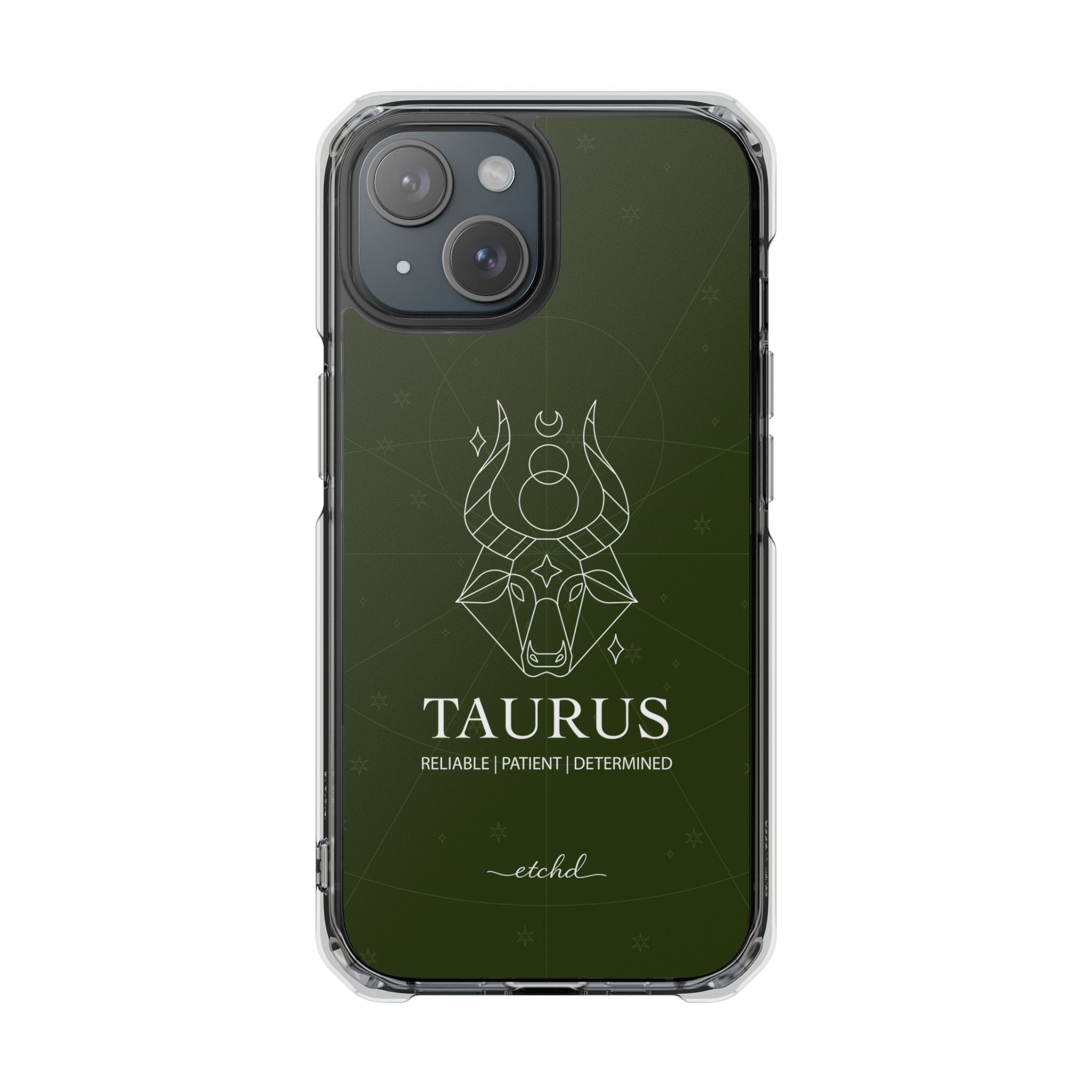 Taurus Clear Magnetic Phone Case by etchd, view 2