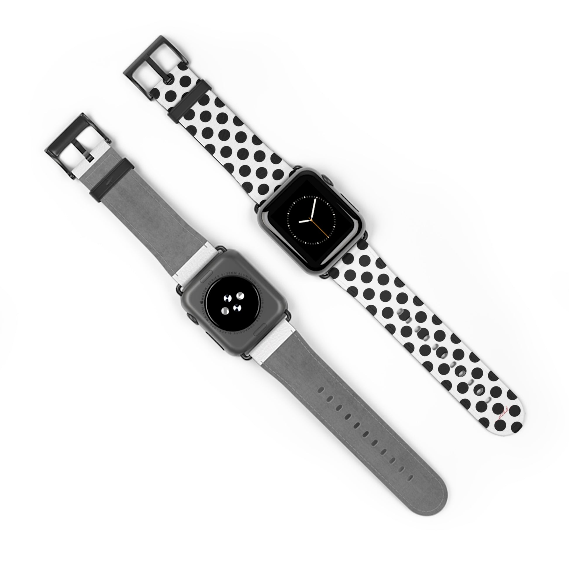 Black & White Polka Dot Smartwatch Strap by etchd, view 10