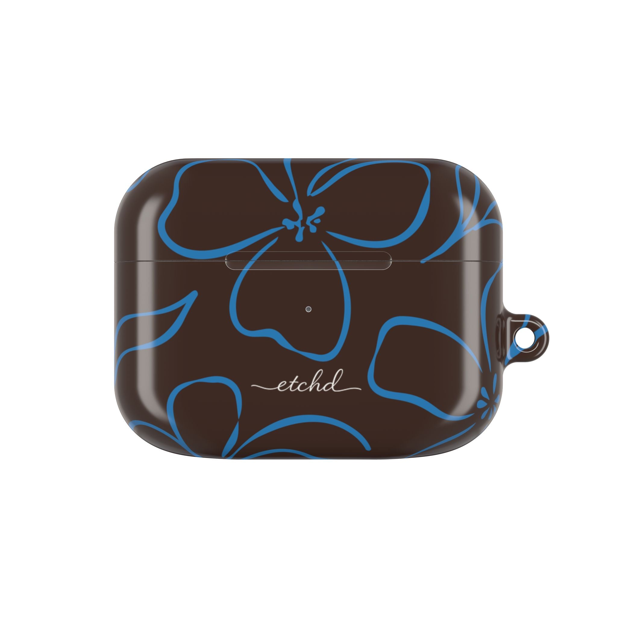 Espresso & Cerulean Floral AirPod Case by etchd