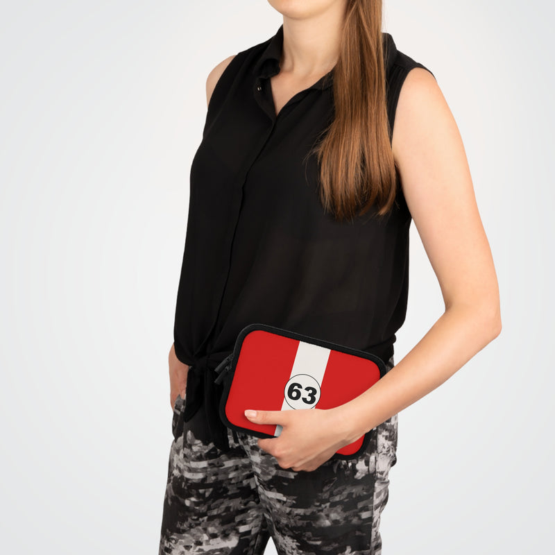 Monza Red Laptop Sleeve by etchd, view 15