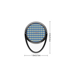 Butter & Cobalt Gingham Anillo soporte para móvil de etchd, vista 3