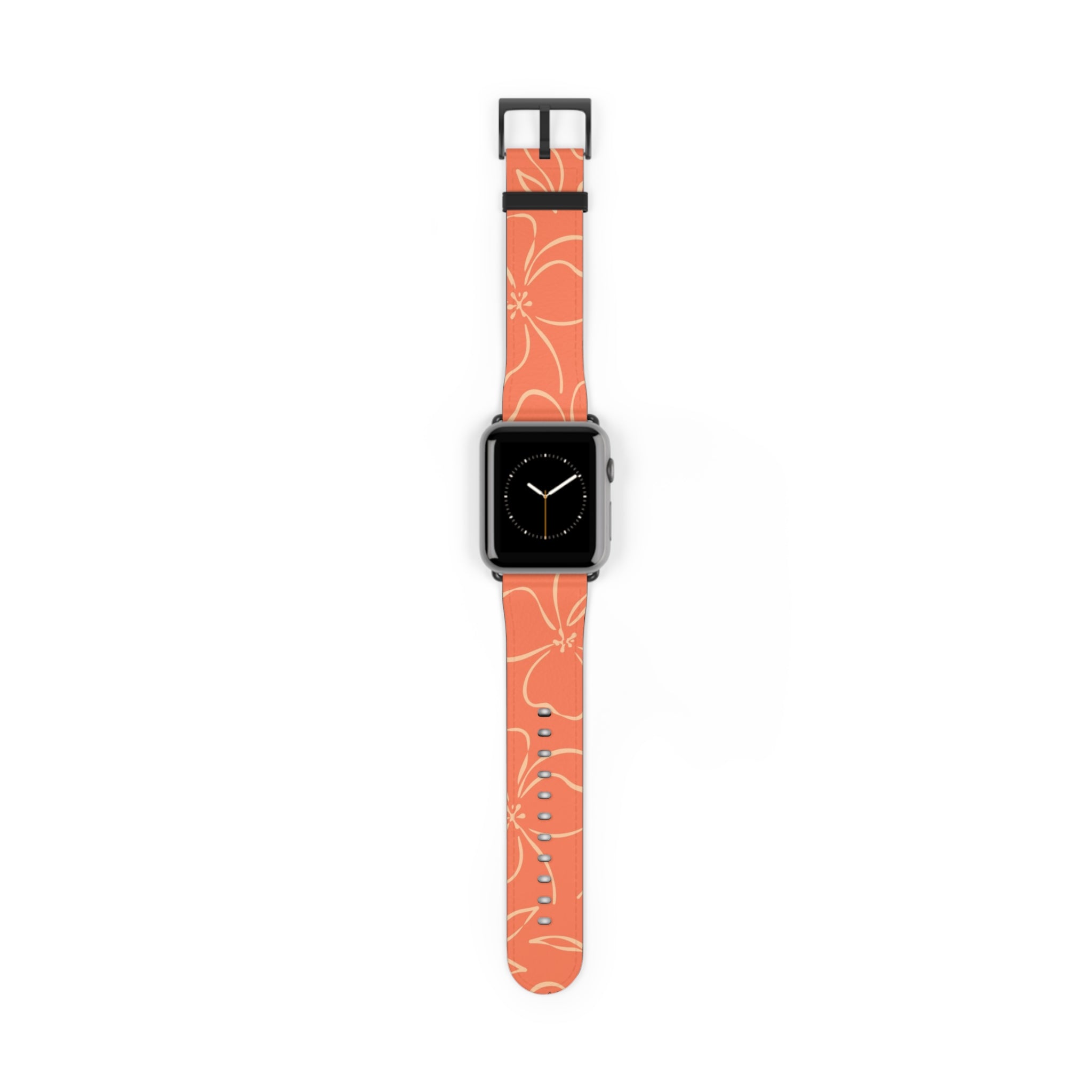 Coral & Peach Floral Cinturino per smartwatch di etchd, vista 2