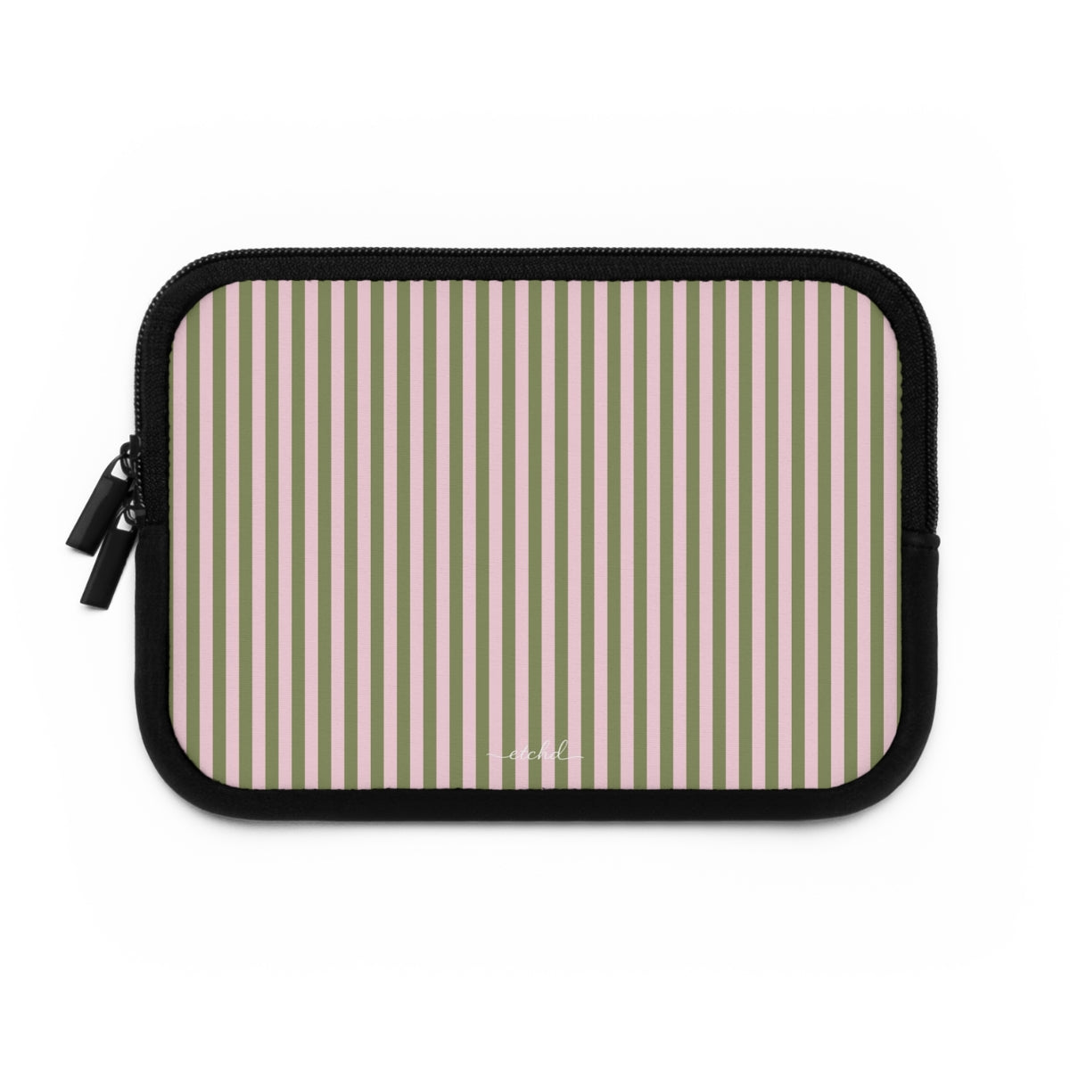Green & Pink Striped Custodia per laptop di etchd, vista 2