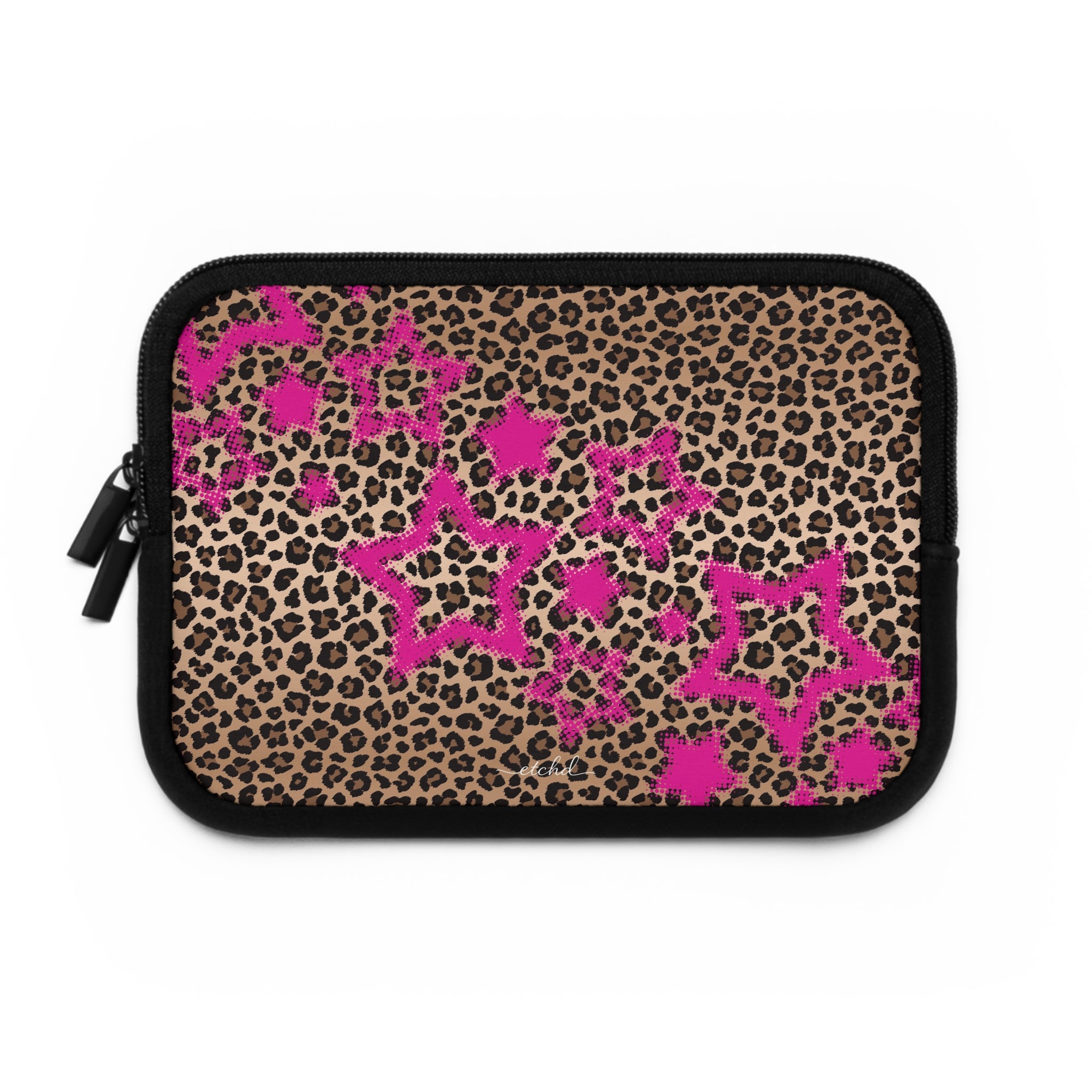 Y2K Leopard Laptop Sleeve by etchd, view 2