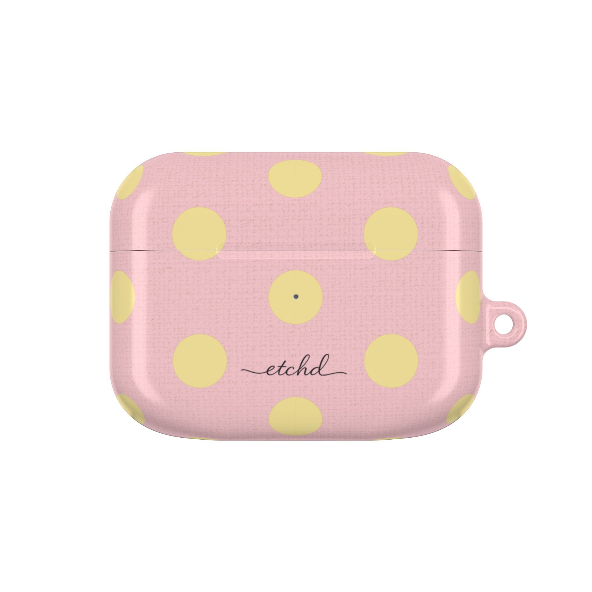 Butter & Pink Polka Dot AirPod Case by etchd