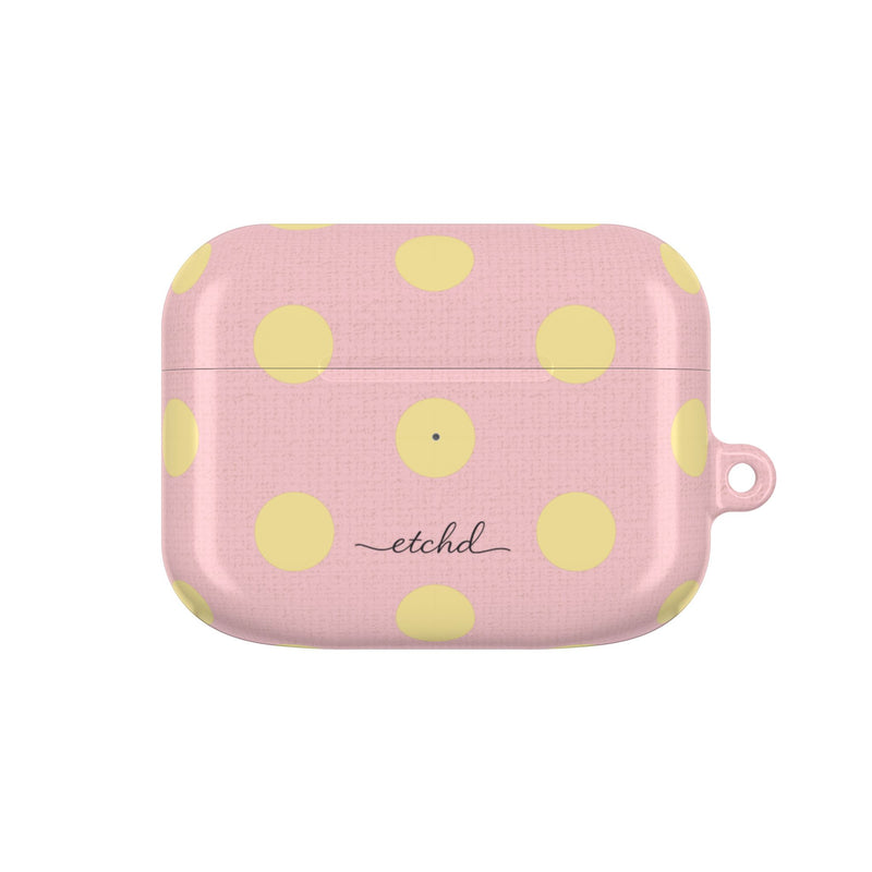 Butter & Pink Polka Dot AirPod Case by etchd