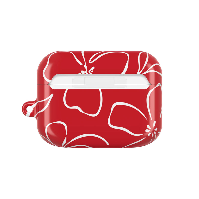 Classic Red & White Floral AirPod Case by etchd, view 7